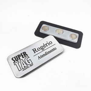 Crachá Broche Botton Magnético em Acrílico ABS ou Metal