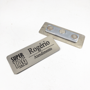 Crachá Broche Botton Magnético em Acrílico ABS ou Metal