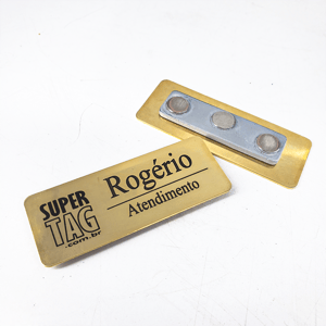 Crachá Broche Botton Magnético em Acrílico ABS ou Metal