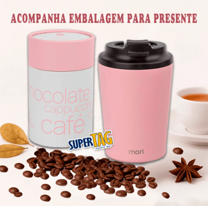 Copo Térmico Inox Coffee Mori - 240 ML - Com Tampa - MR1349