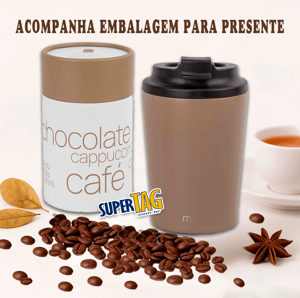 Copo Térmico Inox Coffee Mori - 240 ML - Com Tampa - MR1349