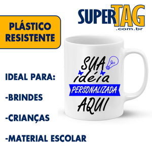 Caneca de Polimero (Plástico)  Personalizada - 325 ml Polímero ( Plástico)     