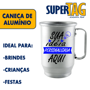 Caneca de Alumínio Personalizada - 500 ml Alumínio     