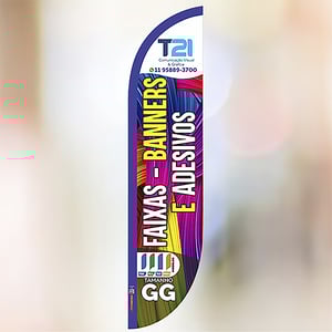 Tecido Wind banner GG Tecido Oxford  frente e verso  Costurado Apenas o tecido