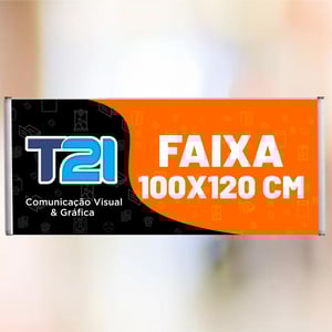 Faixa 100x120 Lona 440g 100x120 4x0  Madeira 