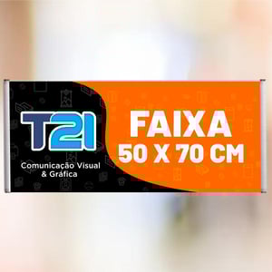Faixa 50x70 Lona 440g 50x70 4x0  Madeira 