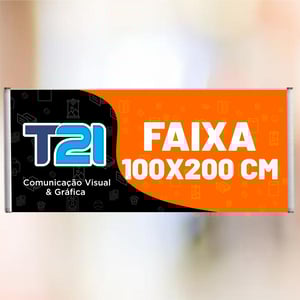 Faixa 100x200 Lona 440g 100x200 4x0  Madeira 