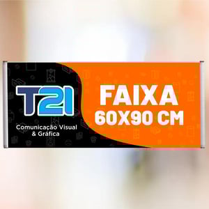 Faixa 60x90 Lona 440g 60x90 4x0  Madeira 