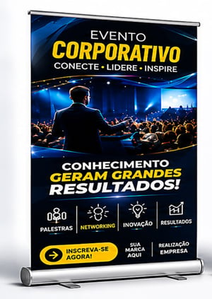 Roll Up Banner Lona 440g 85 x 200 cm Colorido   