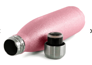 Garrafa Térmica Rosa Glitter 500ml Personalizada