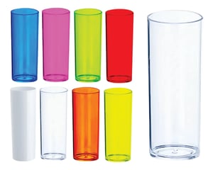 Copo Long Drink Transparente 350ml Plástico transparente 350ml  Vinil recorte Transparente 