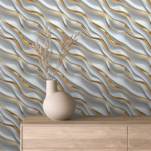 Papel de parede- Linha 3D em alta resolução Adesivo importado com durabilidade de até 5 anos, 0,50cm x 3,00metros  Fosco - sem relevo  Tinta sem cheiro, Limpeza com pano úmido ou seco