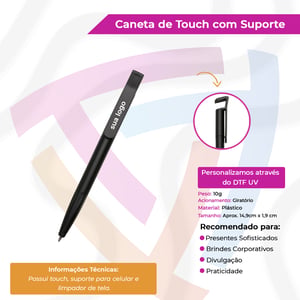 Caneta Plástica com Suporte e Touch