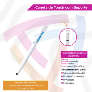 Caneta Plástica com Suporte e Touch