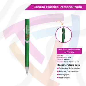 Caneta Plástica com Acionamento Clique