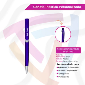 Caneta Plástica com Acionamento Clique