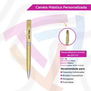 Caneta Plástica com Acionamento Clique