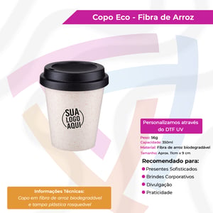 Copo Eco - Fibra de Arroz