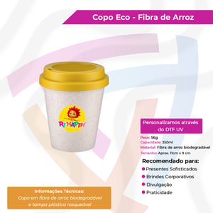 Copo Eco - Fibra de Arroz