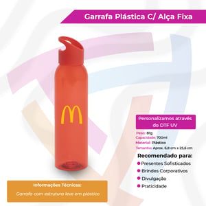 Garrafa Plástica com Alça Fixa