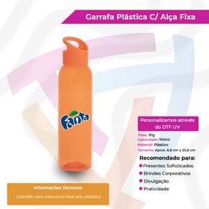 Garrafa Plástica com Alça Fixa
