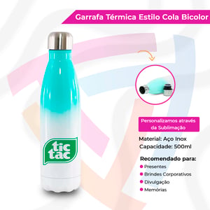 Garrafa Térmica Estilo Cola Bicolor