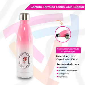 Garrafa Térmica Estilo Cola Bicolor