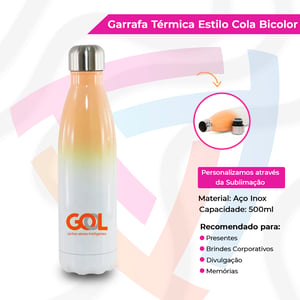 Garrafa Térmica Estilo Cola Bicolor