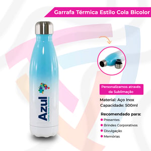 Garrafa Térmica Estilo Cola Bicolor