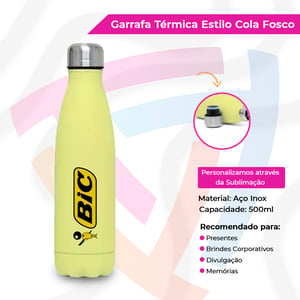 Garrafa Térmica Estilo Cola Fosco
