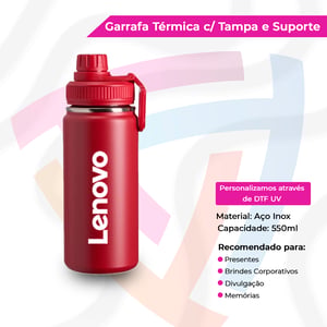 Garrafa Térmica com Tampa e Suporte