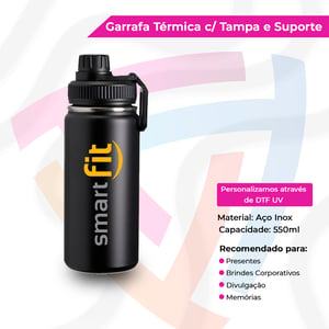 Garrafa Térmica com Tampa e Suporte