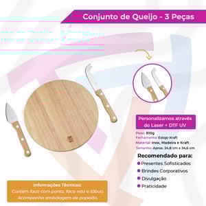 Conjunto Queijos com Caixa