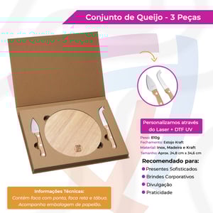 Conjunto Queijos com Caixa