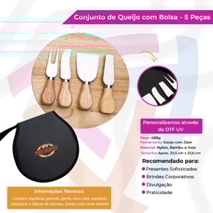 Conjunto Queijos com Bolsa
