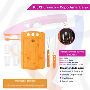 Kit Churrasco com Copo Americano