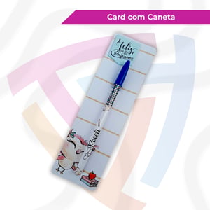 Card com Lápis ou Caneta Personalizada