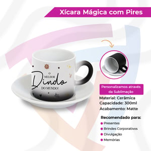 Xícara Mágica com Pires