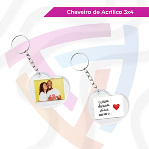 Chaveiro de Acrílico 3x4 Personalizado