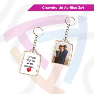 Chaveiro de Acrílico 3x4 Personalizado