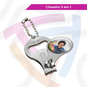 Chaveiro 3 em 1 com Resina Personalizado