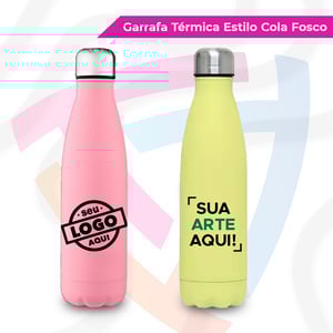 Garrafa Térmica Estilo Cola Fosco Aço Inox Resinado    Fosco 