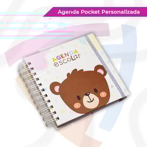 Agenda Escolar Pocket  15,5 x 15,5 cm  Laminação Brilho ou Fosco Wire-o Criação de Arte