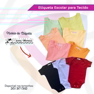 Etiqueta para Roupas DTF Têxtil     Vendido como Kit ou a Folha