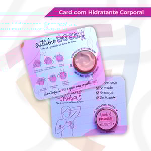 Card com Hidratante Corporal Couchê 300g   Laminação Brilho ou Fosco Corte Simples ou Corte Elaborado 