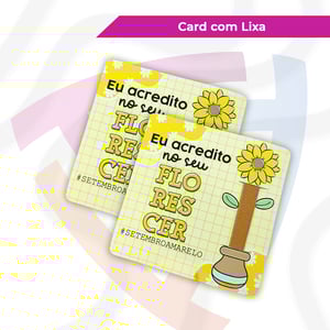 Card com Lixa Personalizada Couchê 300g   Laminação Brilho ou Fosco  Criação de Arte