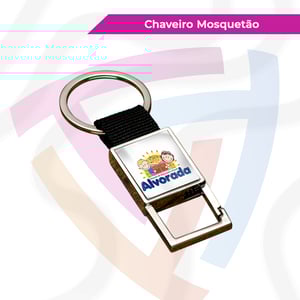 Chaveiro Mosquetão Personalizado Metal     