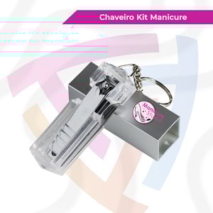 Chaveiro Kit Manicure Personalizado Estojo Plástico     