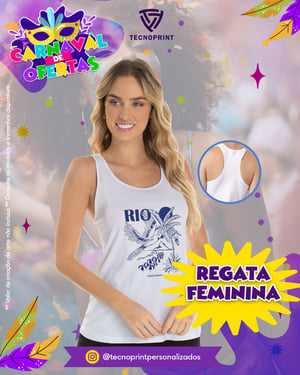 Regata Feminina Poliéster Poliéster     Consulte as cores e tamanhos disponíveis