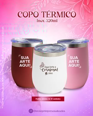 Copo Térmico 320ml Inox 11,7cm x 8,8cm    